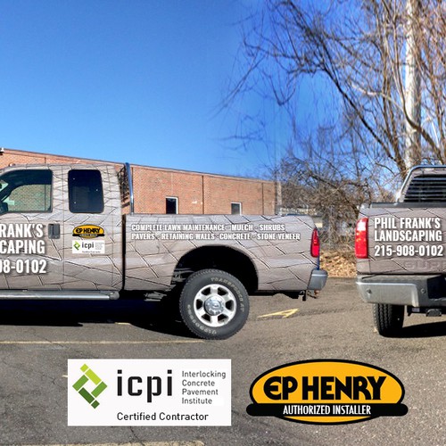 Design a truck wrap for a business focusing on pavers and landscaping ...