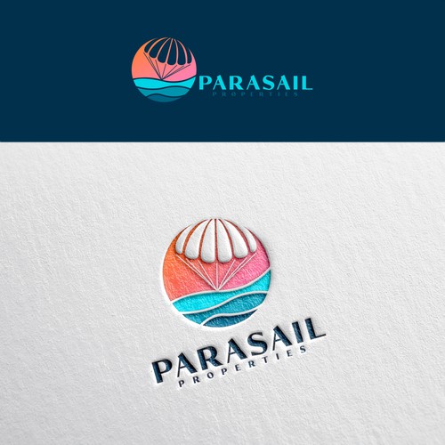 Looking for a warm, friendly logo that is bright and reminiscent of parasailing in Florida. Design by klompica