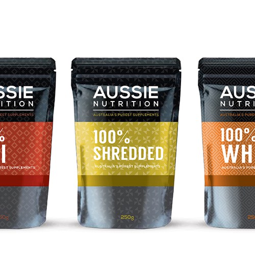 Aussie Nutrition supplement range needs new packaging! Design by Multipraktik