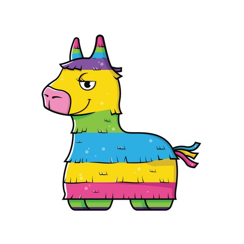 Adorable & Colorful Piñata Llama mascot! 🥳🎉🦙 Design by PI-oons