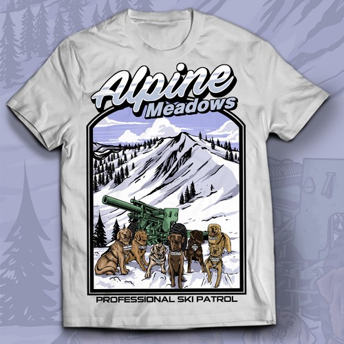 Avalanche rescue dog non-profit t-shirt design, T-shirt contest