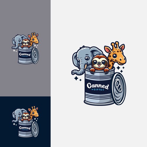 Create a fun logo for plush animals in a tin can Design by Brainbox Studio