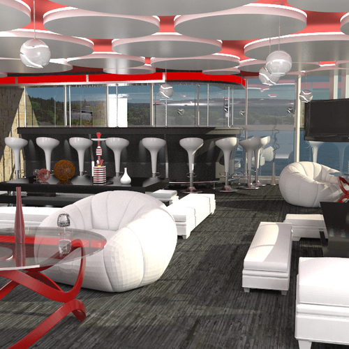 3d realistic interior design for hookah lounge, Other design contest