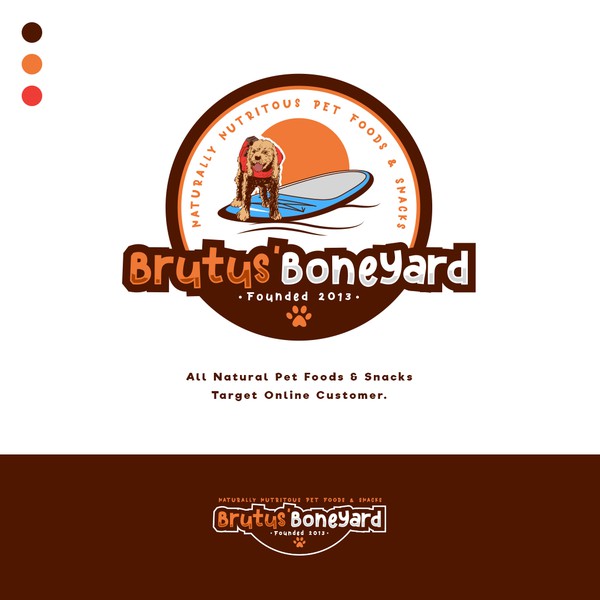 Dog Food Brand Logo for Brutus' Boneyard