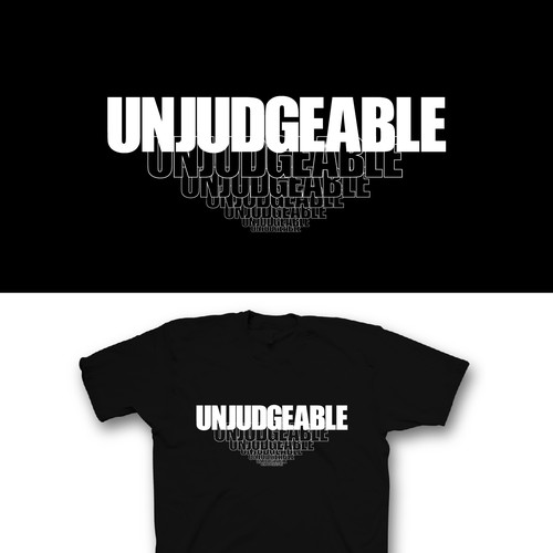 Simple t shirt design for media/ marketing for brand “Unjudgeable” Design by saka.aleksandar