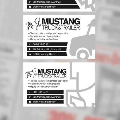 Newspaper Ad for Truck Repair Shop - Mustang Truck & Trailer Ontwerp door Applefresh