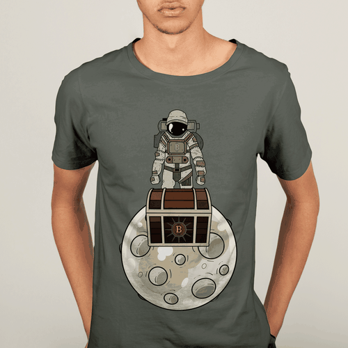 Pure Crypto Shirts to the MOON! Design by NKNStd