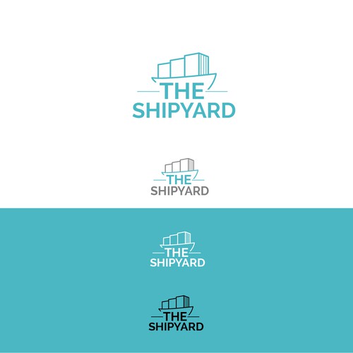 Modern nautical logo for outdoor public market in coastal Florida town. Design by arkona