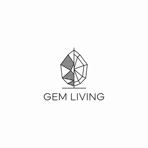 Geometrical, minimalist, modern brand design for Gem Living Design by AzRL