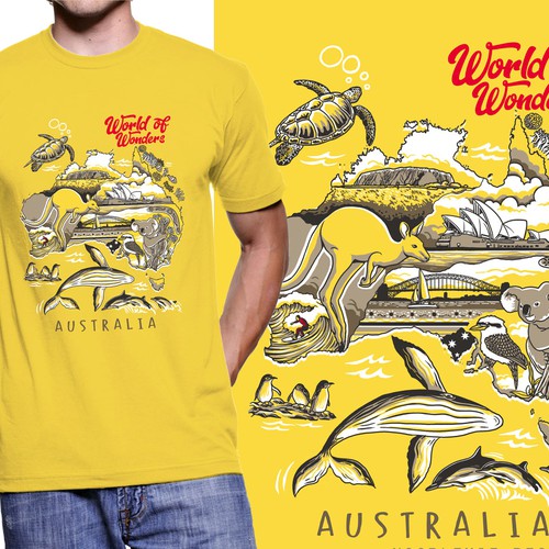 Australian T-shirts Design by noodlemie