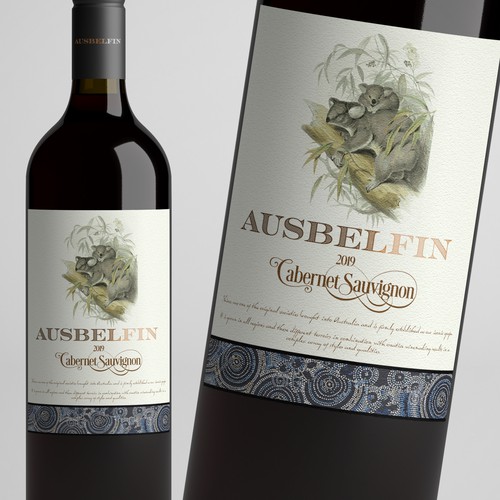 simple and elegant wine label Design by Windmill Designer™