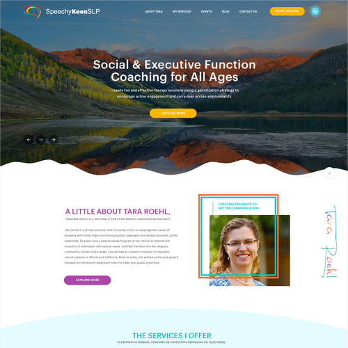 Professional but Friendly Speech Therapy website design Design by Antons Collective