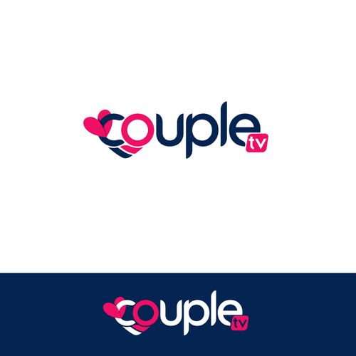 Couple.tv - Dating game show logo. Fun and entertaining. Design by Sufiyanbeyg™
