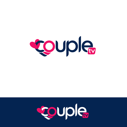 Couple.tv - Dating game show logo. Fun and entertaining. Diseño de Sufiyanbeyg™