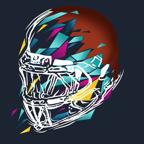 Colorful & expressive shirt design for cancer charity campaign with  reference to american football, T-shirt contest