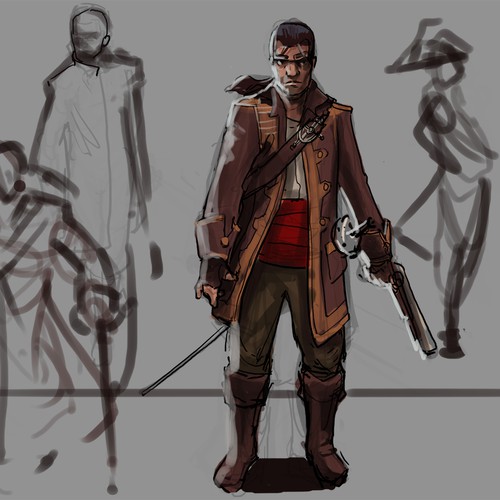 Design two concept art characters for Pirate Assault, a new strategy game for iPad/PC Diseño de Art Anger