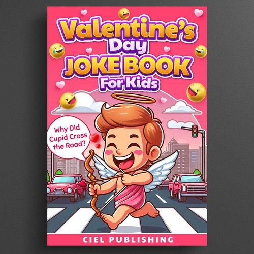 Book cover design for catchy and funny Valentine's Day Joke Book Design por Rezy
