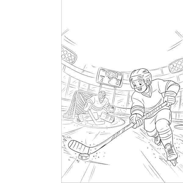 Epic Hockey Facts Challenge – Book Cover Illustration