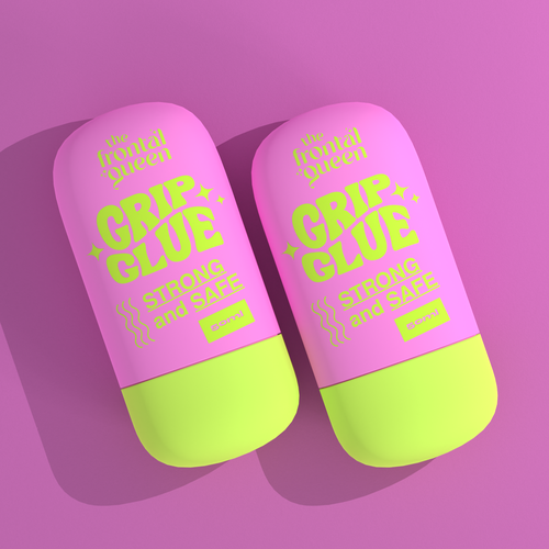 Design Design Wig Glue Product label  for a Viral Gen Z hair brand! por ilonaGi