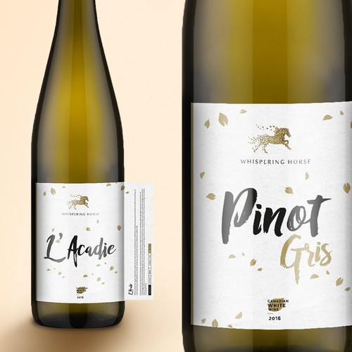 Whispering Horse Winery Wine bottle label Product label contest