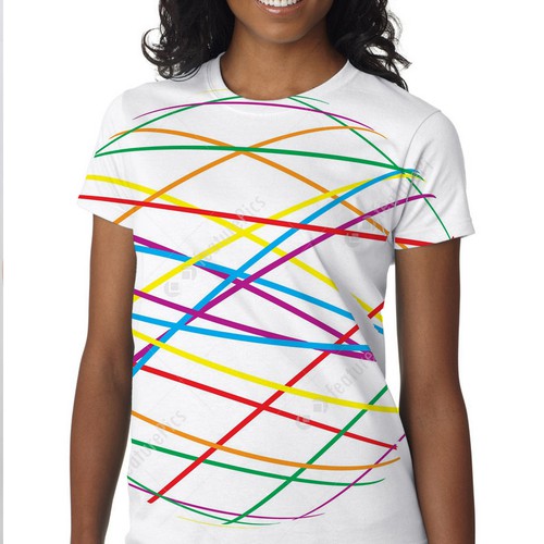 Design Line Graph T-Shirt por Ozike