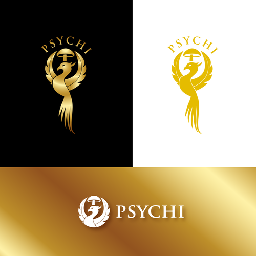 Design Psychi - a golden Phoenix and wild psilocybin mushrooms di Τ-ΒöВ