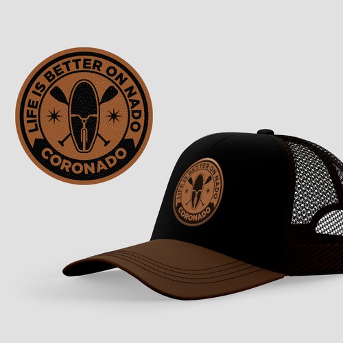 Leather Patch Hat Design by Jans...