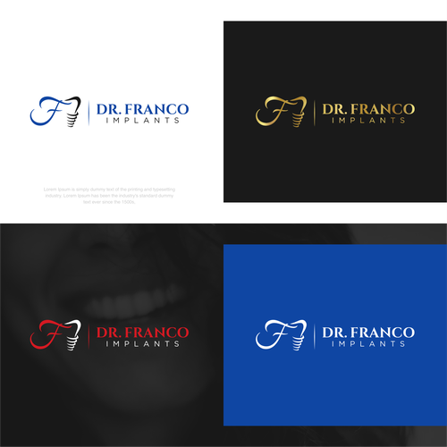 Luxury Dental Implant Logo Brand for World-Class Implant Surgeon appeal Patients and Other Doctors Design by evano.