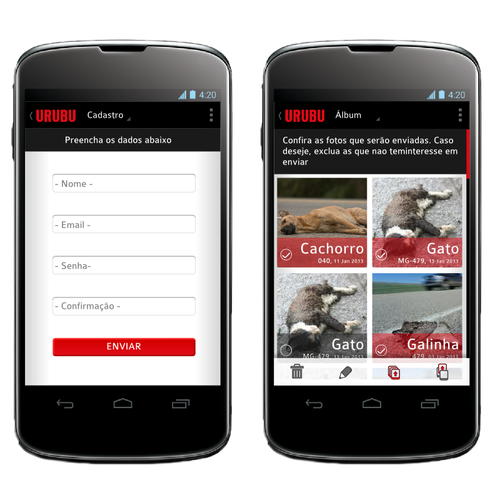 Sistema Urubu (Vulture System) Android Mobile App Design required Design réalisé par Irun S