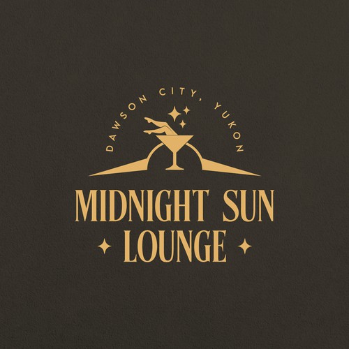 Midnight Sun Lounge logo for Dawson City, Yukon! Design by najetounis