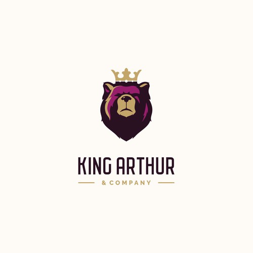 Need an iconic bear logo for King Arthur & Company. Design by Francesc Alex