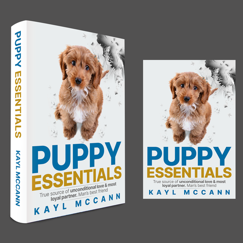 Cute puppy behaving badly for book cover Design by praveen007
