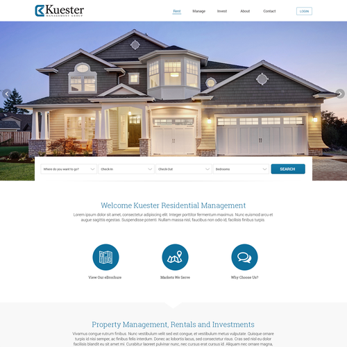 Awesome Residential Management site Design  page design contest