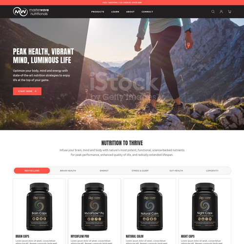 Design the "sexiest" and most powerful health supplements website on the planet-ontwerp door Sattvi Art