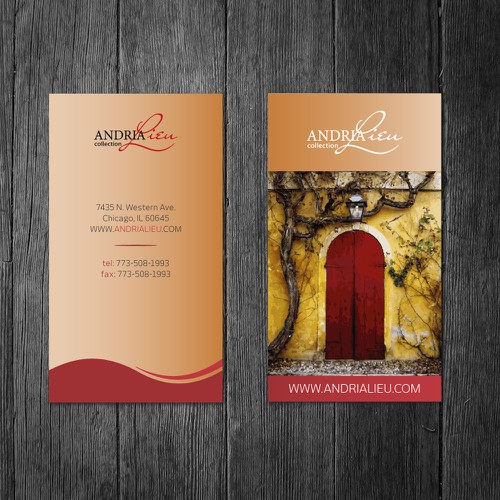 Create the next business card design for Andria Lieu Réalisé par blenki