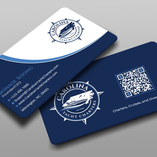 Carolina Yacht Charters Business Card Design réalisé par Brandmaker artist