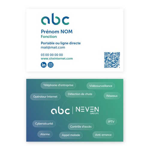 Business card contest entry by Moonlite Design