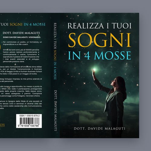 Copertina efficace per il libro: Realizza i tuoi sogni in 4 mosse Design by Lakṣya
