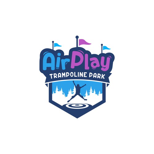 AirPlay Trampoline Park logo design Logo design contest