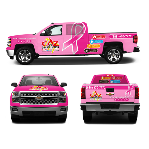 Breast Cancer Awarness Truck! Design by shudax