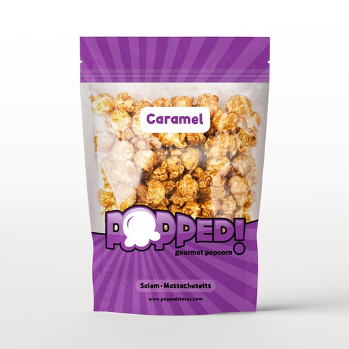 Lets make a POPPIN' popcorn bag design! Design by MishkaBooo design