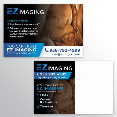 ULTRASOUND STAFFING CARD/FLYER Diseño de Bluebubble