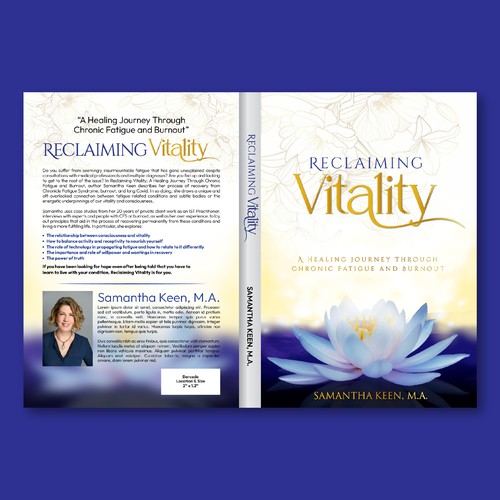 Cover for a spiritual healing book that helps combat fatigue and burnout Design by Creative_Crafter