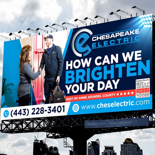 Chesapeake Electric Billboard Design by icon89GraPhicDeSign