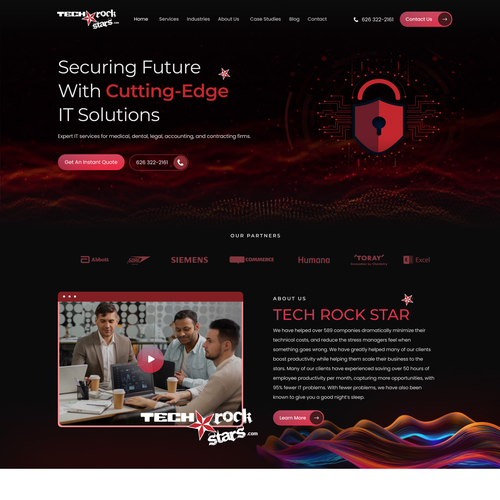 Cutting-Edge Website Design for Premier MSP/MSSP - Tech Rockstars, Inc Design by ⚡️unbox.style⚡️