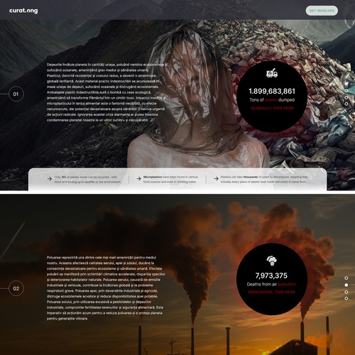 Earth in Focus: A Transformative  Web Experience Highlighting Waste, Pollution, and Sustainability Design by Pavlina_K