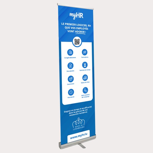 "Créez un Roll-up qui attire l'oeil pour notre logiciel RH" ganador Otros diseños por mchdsgn