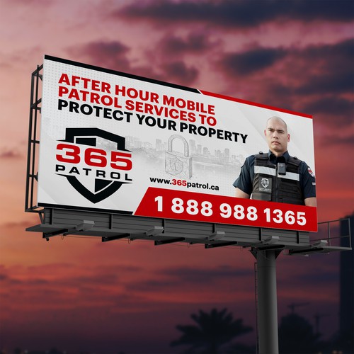 I need a billboard design for a Security Guard Company Design by SoftSkills