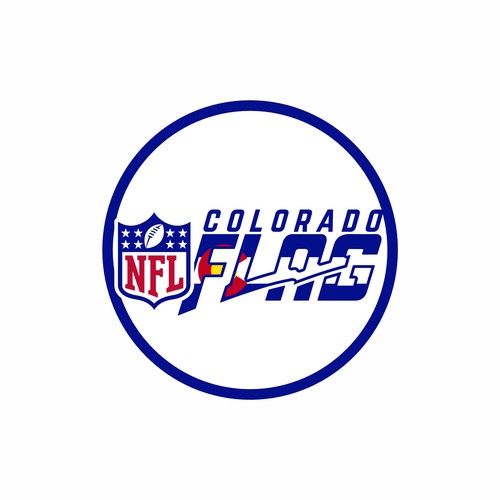 Colorado NFL Flag Logo Diseño de indraDICLVX