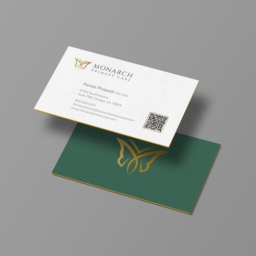 Design a classy, yet somewhat modern stunning, memorable business card for a medical clinic. No black! Please see colors Design by Xclusive16